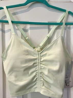 Body & Sol Ruched Front
Longline Sports Bralette Top - Mint Green - XL - NWT